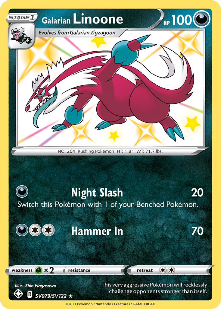 Shining Fates SV79/SV122 Galarian Linoone